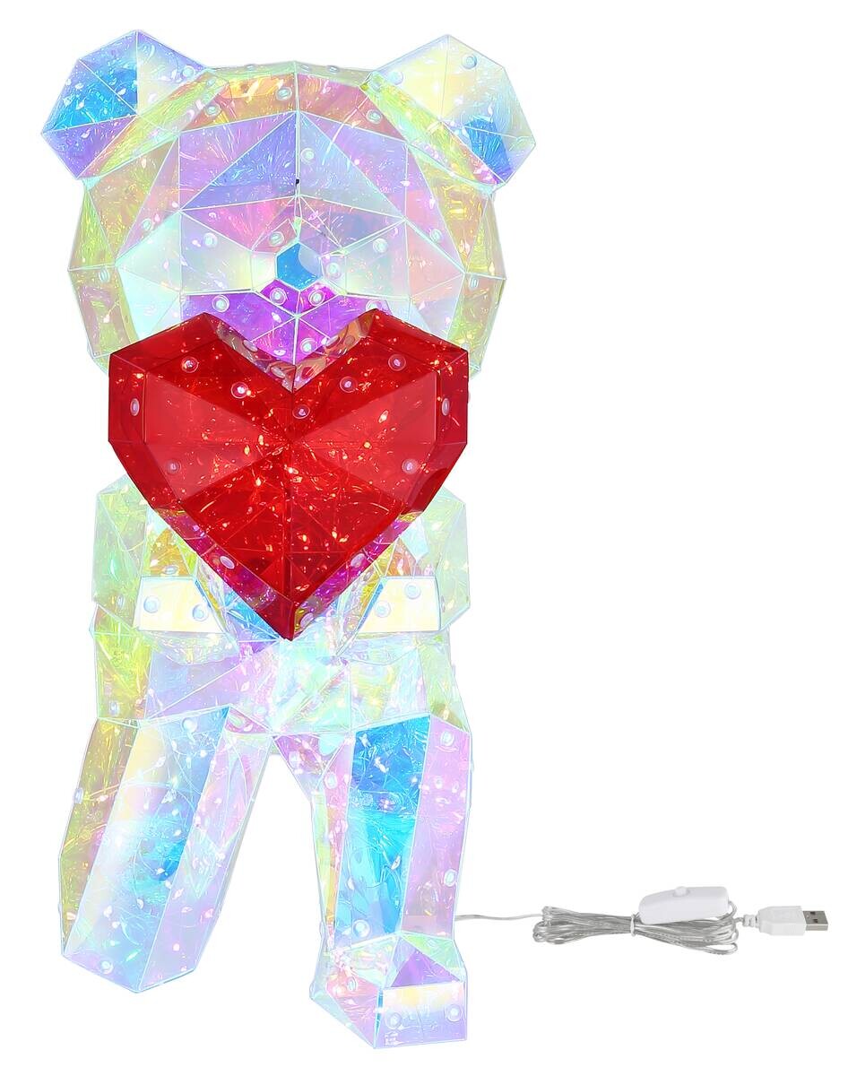 GLOBO LED-Tischleuchte BRONDAR klar Kunststoff B/H/T: ca. 22x41x27 cm 1 Brennstellen