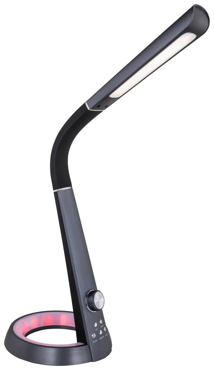 GLOBO Tischleuchte 58376B schwarz anthrazit Metall Kunststoff B/H/T: ca. 34x64x18 cm 1 Brennstellen