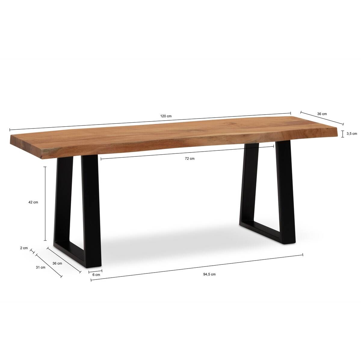 Sitzbank B/H/T: ca. 120x46x40 cm