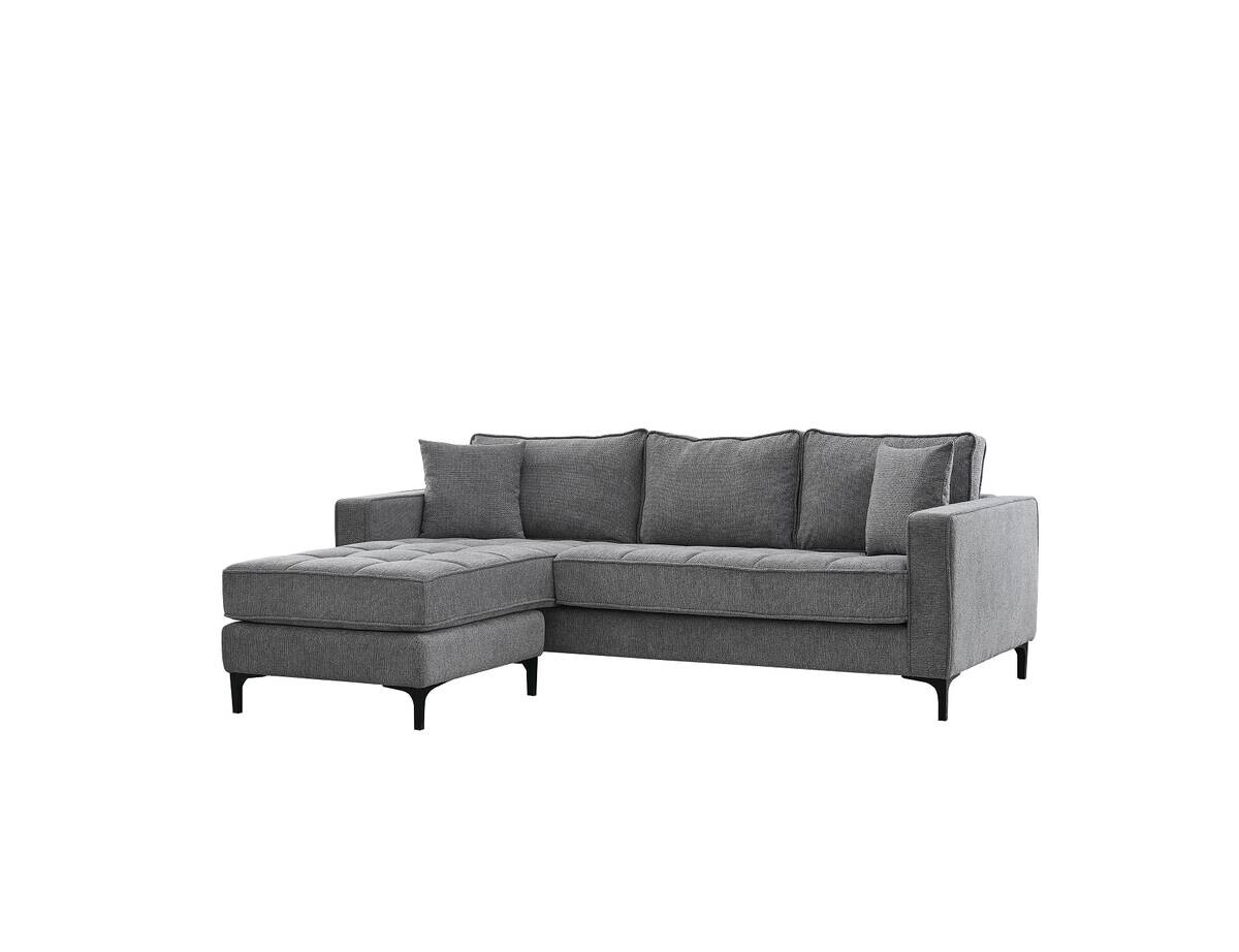 Ecksofa hellgrau Microfaser B/H/T: ca. 238x67x185 cm