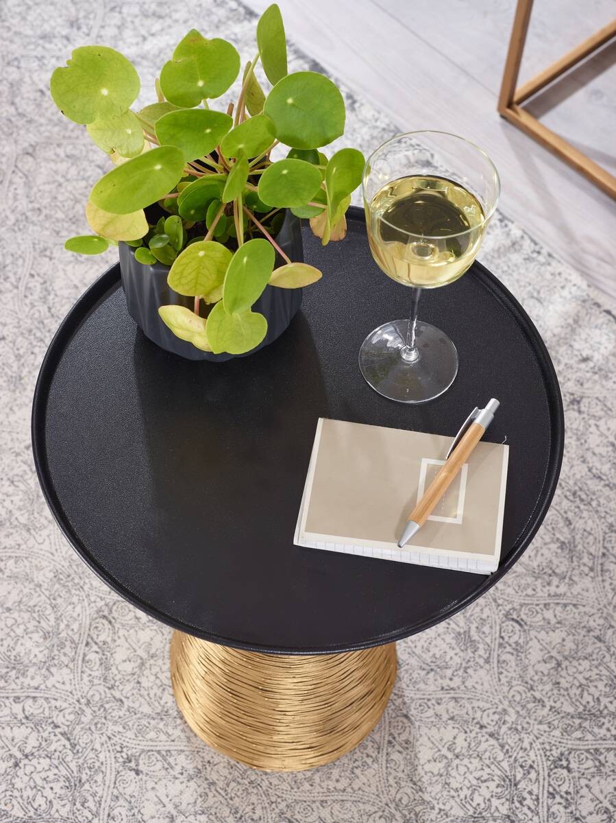 Beistelltisch gold B/H/T: ca. 40x45x40 cm