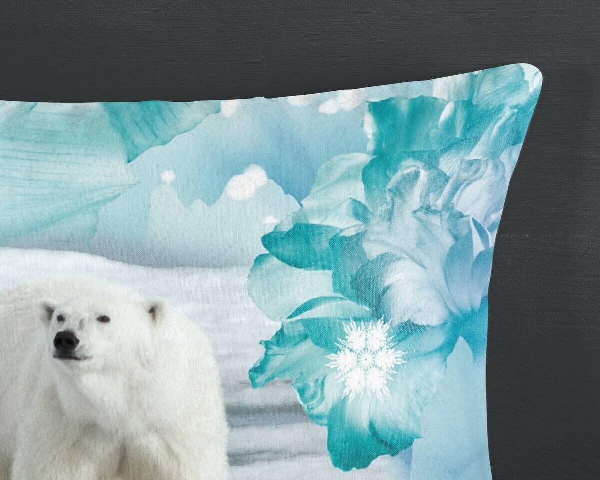 Baumwoll Bettwäsche Seppo Flanell blau Baumwolle B/L: ca. 135x200 cm