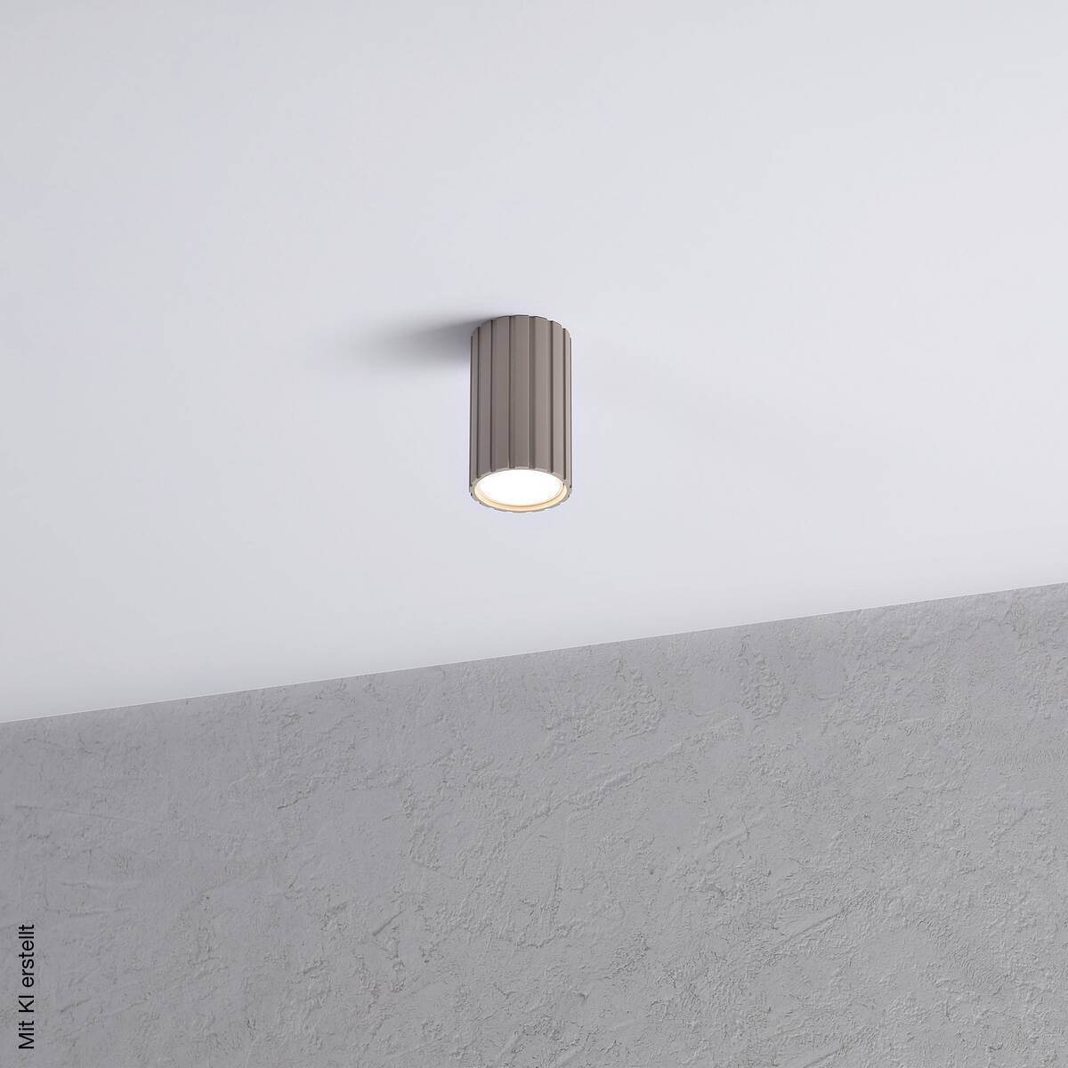 Lamkur Strahler Prisma beige Stahl B/H/L: ca. 6,5x10x6,5 cm 1 Brennstellen