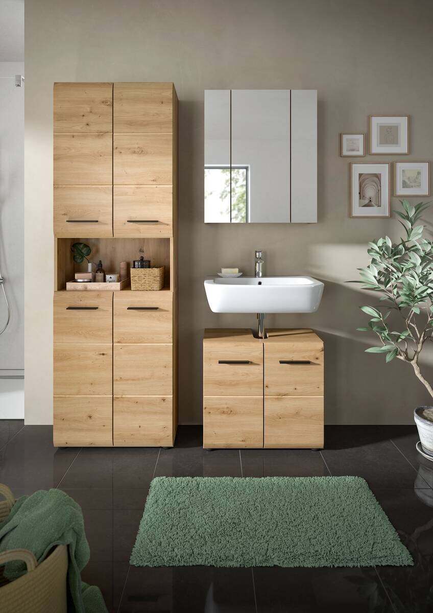 Badezimmer-Set Ice Artisan Oak Nachbildung B/H/T: ca. 135x185x30 cm