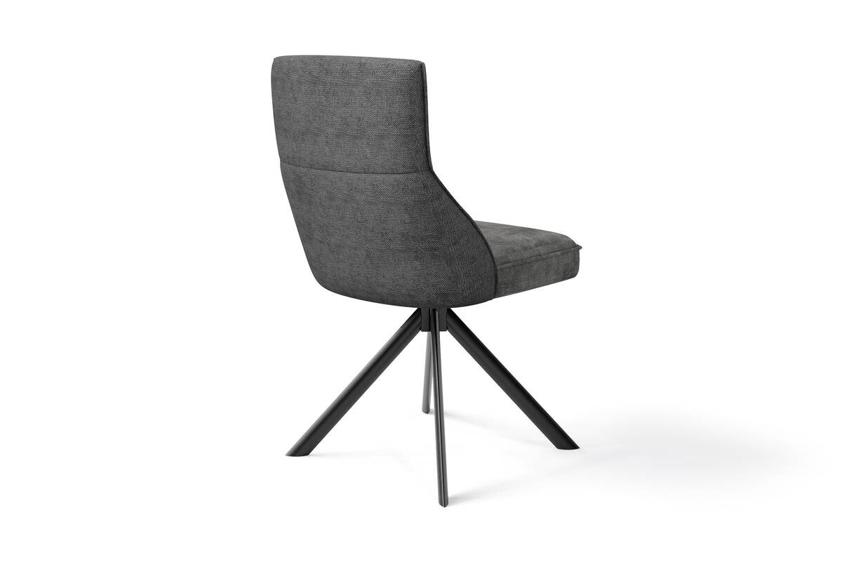 Stuhl CALIFORNIA 2er-Set anthrazit Webstoff B/H/T: ca. 50x89x56 cm