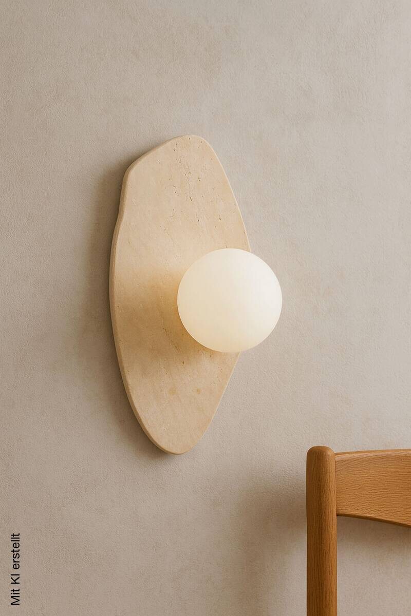 Wandleuchte beige weiß Glas B/H/L/D: ca. 10x42x10x10 cm G9 1 Brennstellen
