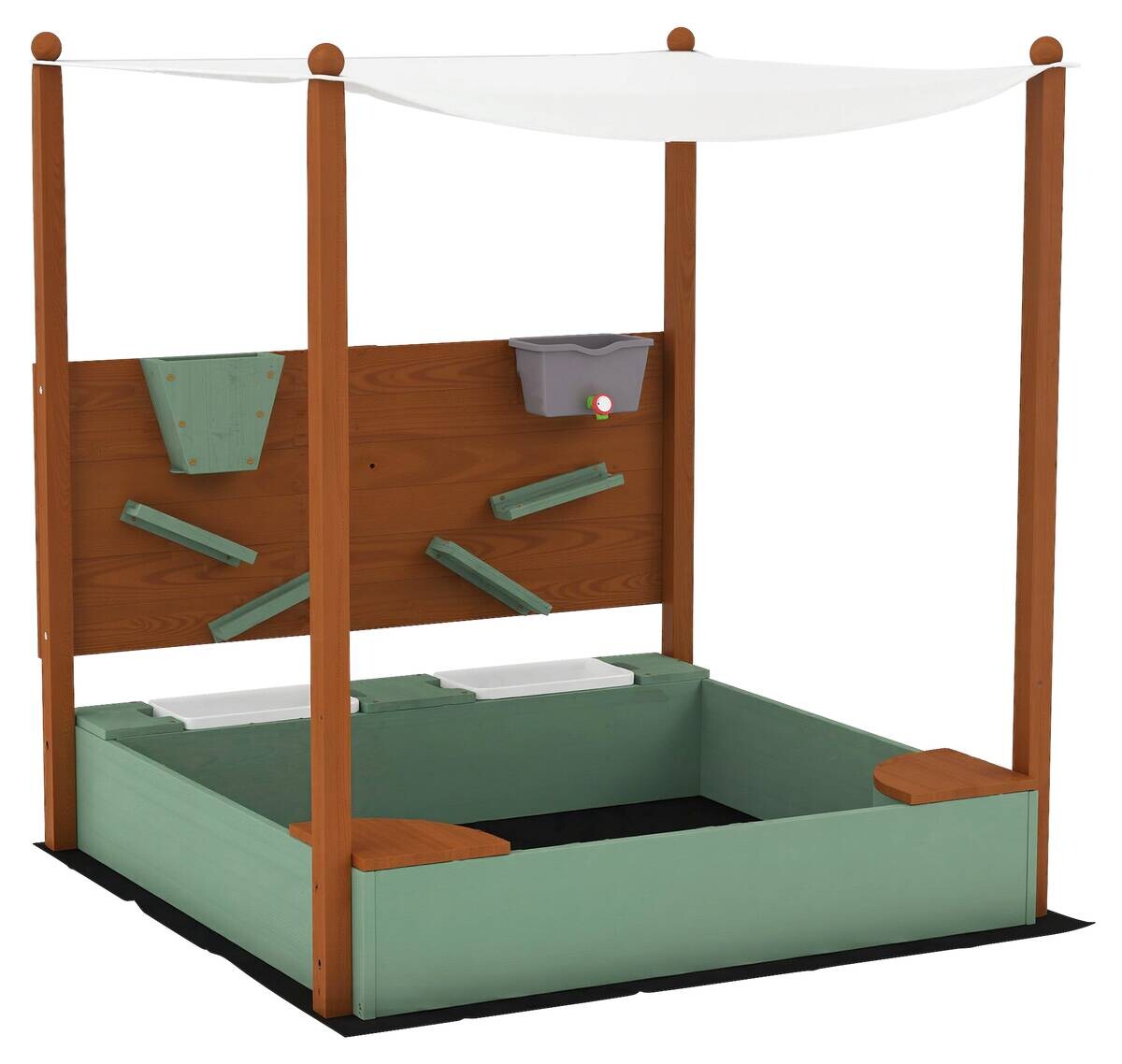 AIYAPLAY Sandkasten grün B/H/L: ca. 112,5x128x116 cm