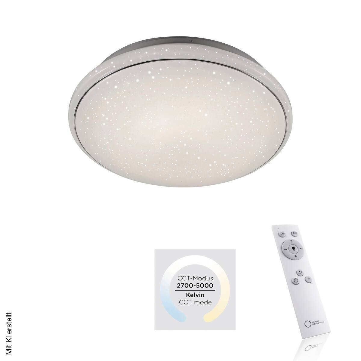Just Light Deckenleuchte 14364-16 weiß Metall Kunststoff H/D: ca. 10x44 cm