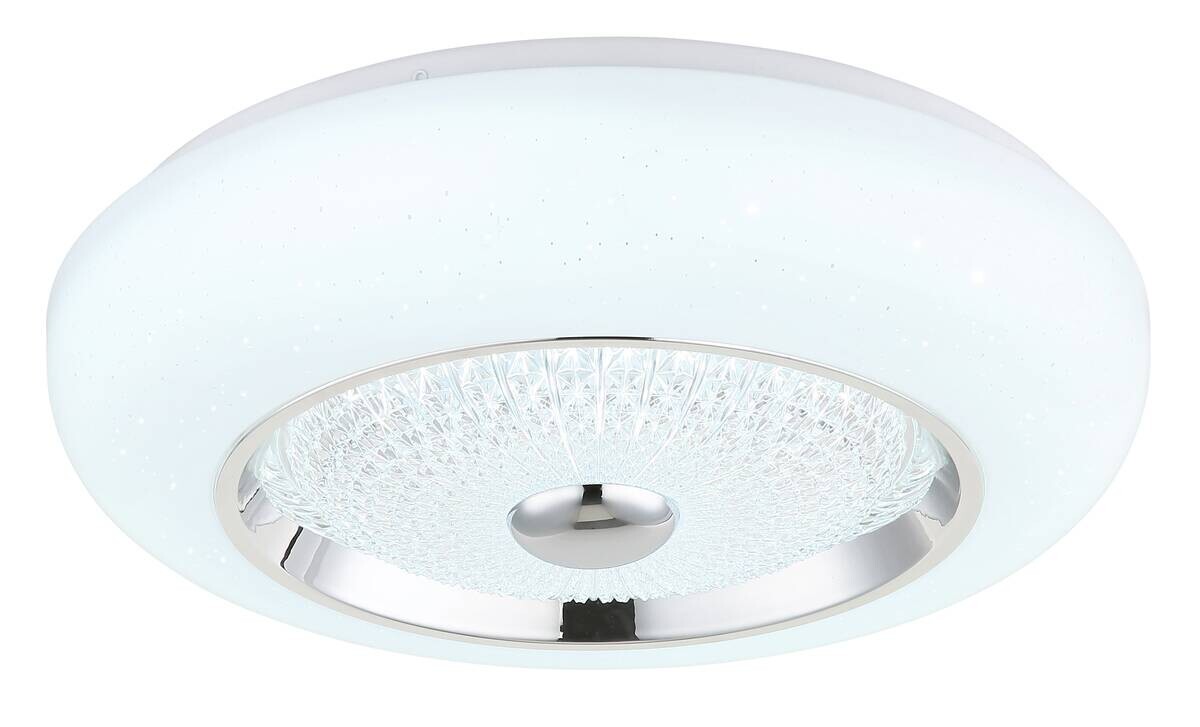 GLOBO Deckenleuchte Opal weiß klar Metall Acryl Kunststoff H/D: ca. 10x38,5 cm 1 Brennstellen