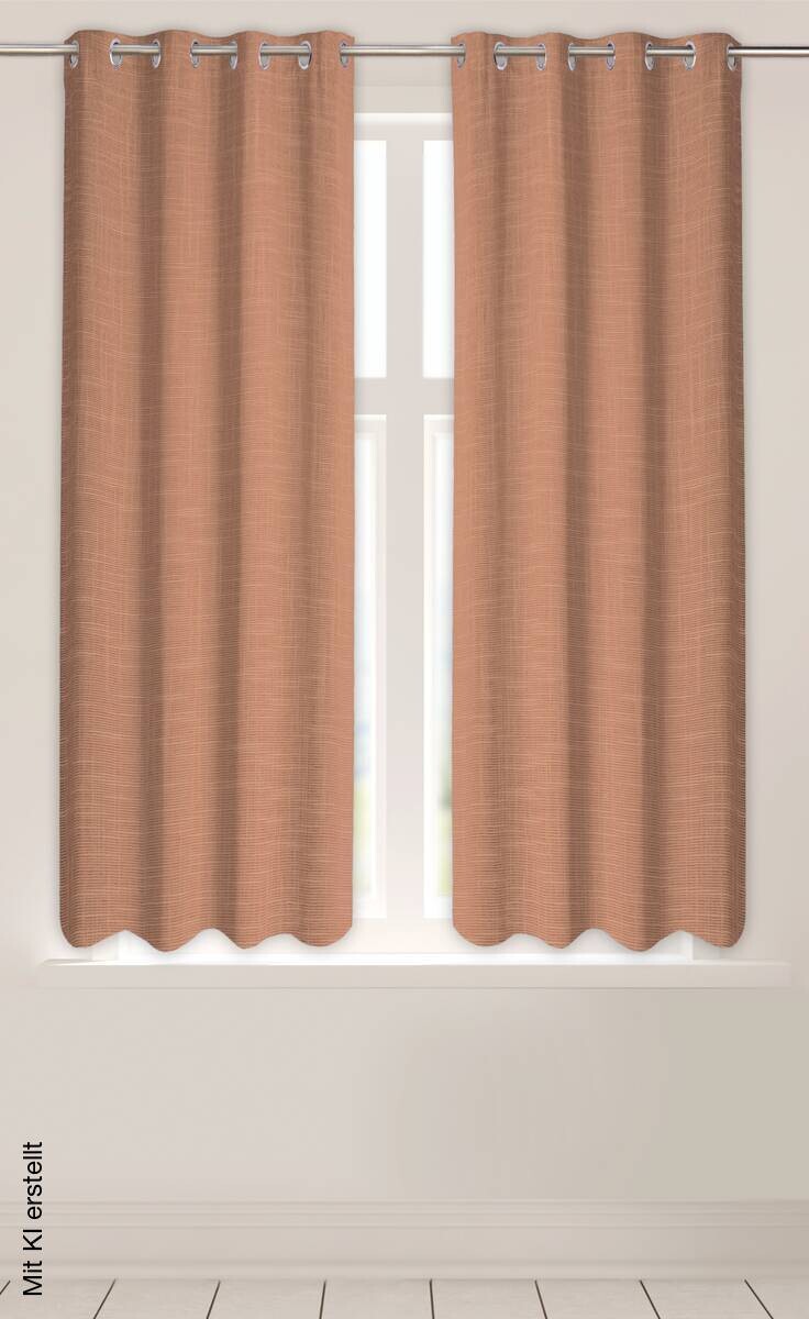 Ösenvorhang Monza terracotta 100% Polyester B/L: ca. 135x145 cm