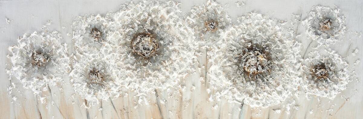 Ölgemälde Pusteblumen B/H: ca. 120x40 cm