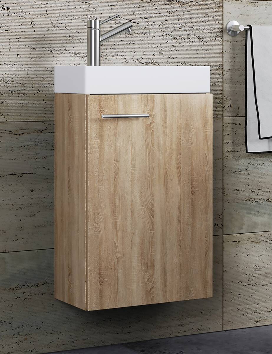 Waschplatz Slito Eiche Sonoma Nachbildung B/H/T: ca. 41x68x22 cm