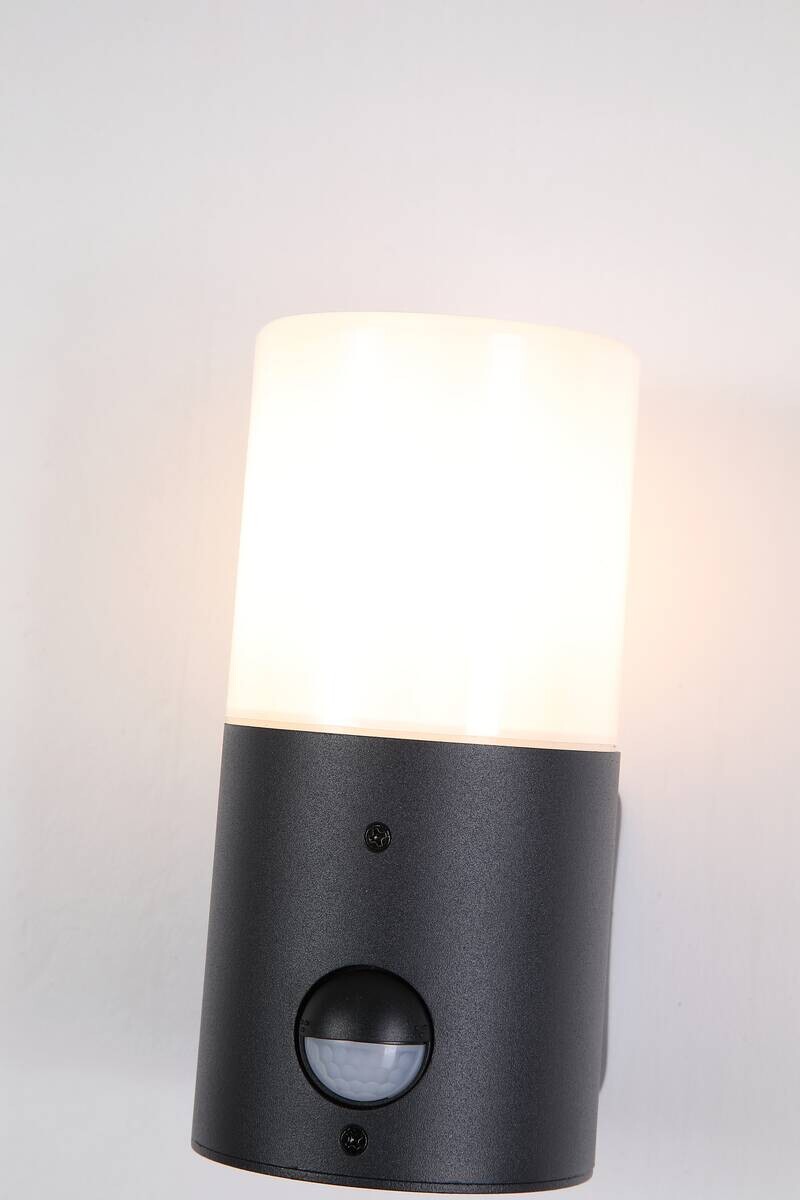 Wandaußenleuchte weiß schwarz B/H/T: ca. 8,5x17,5x13 cm