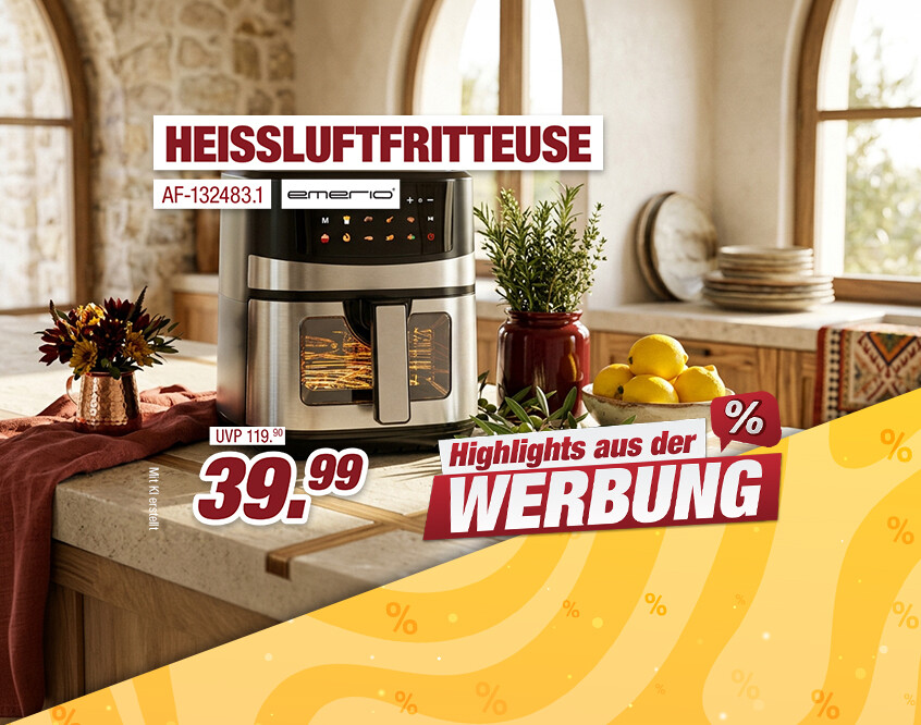 Unsere Werbe Highlights - Heißluftfritteuse Barbados