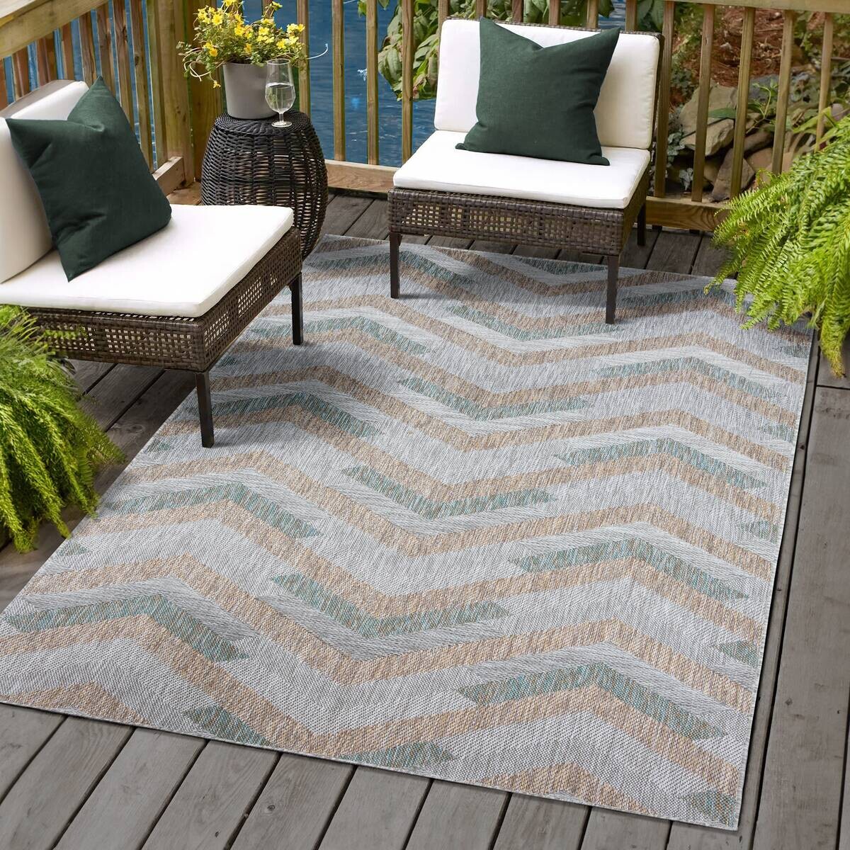 Sanat Outdoorteppich MELISSA grau B/L: ca. 160x230 cm