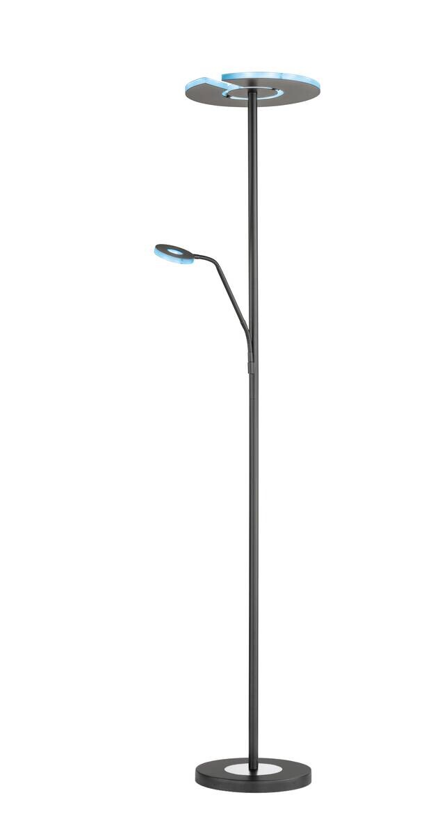 Fischer & Honsel Stehlampe 40318 Chrom schwarz Metall B/H/T: ca. 35x180x50 cm 1 Brennstellen