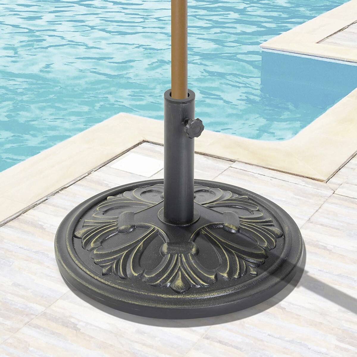 Outsunny Sonnenschirmständer bronze Metall B/H/L/D: ca. 48x34x48x48 cm