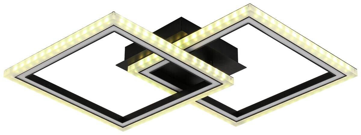 Nolo Deckenleuchte Christina schwarz Metall Kunststoff B/H/L: ca. 35x6,5x57 cm