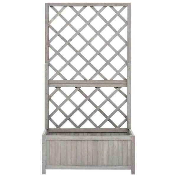 Gartenspalier grau Holz B/H/L: ca. 30x135x70 cm