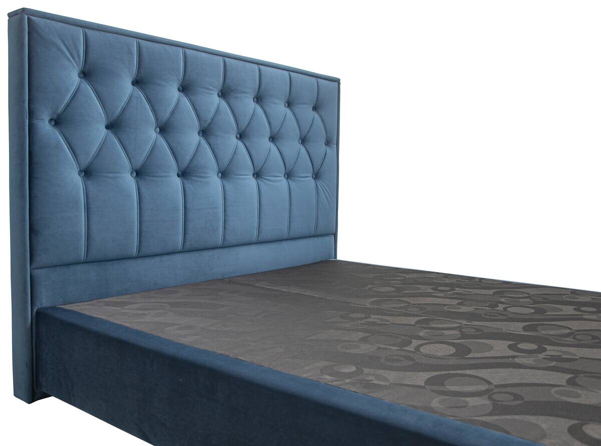 Boxspringbett Lydia blau Liegefläche B/L: ca. 200x200 cm