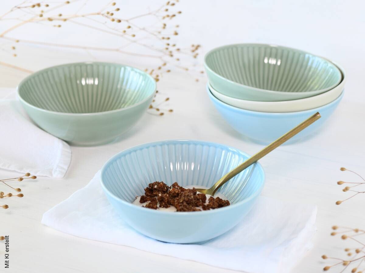 CreaTable Tafelservice Valencia bunt Porzellan 18 tlg.