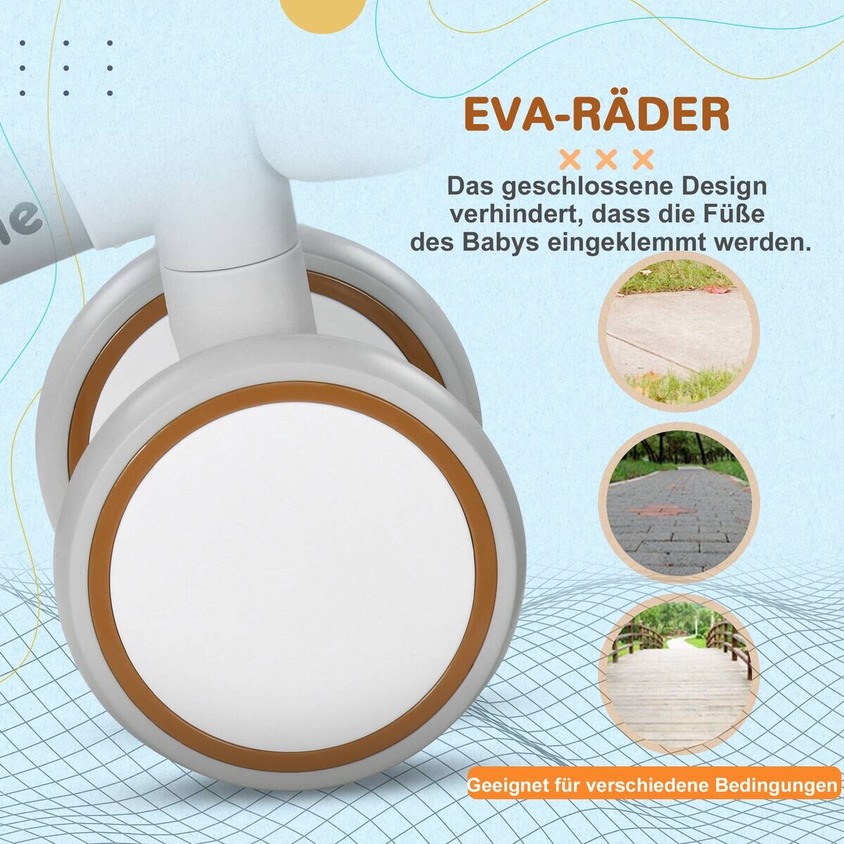 AIYAPLAY Kinderlaufrad weiß B/H/L: ca. 27x39x56 cm