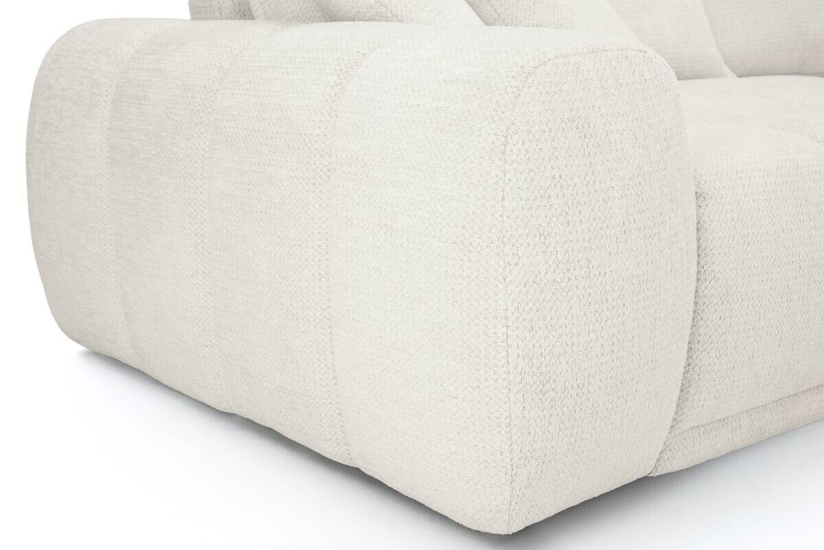Ecksofa elfenbein Microfaser B/H/T: ca. 312x97x229 cm