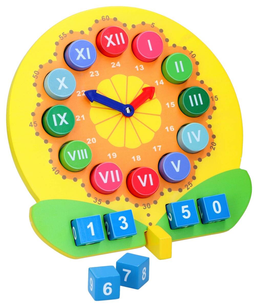 Marionette Holzspielzeug Lernuhr