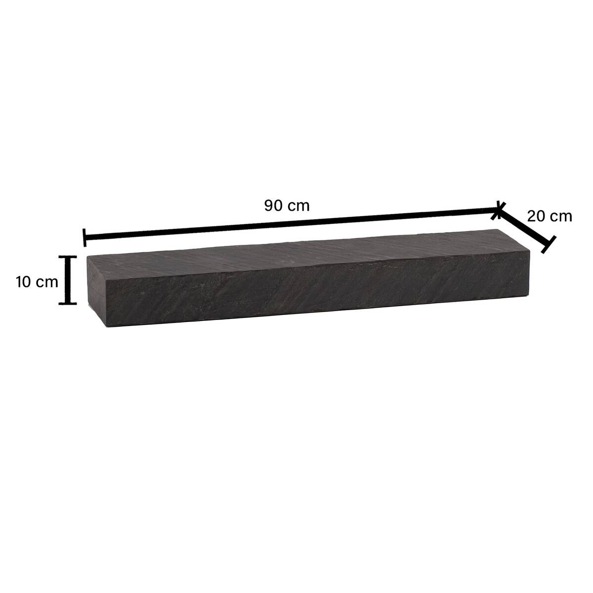 Wandregal grau B/H/T: ca. 90x10x20 cm