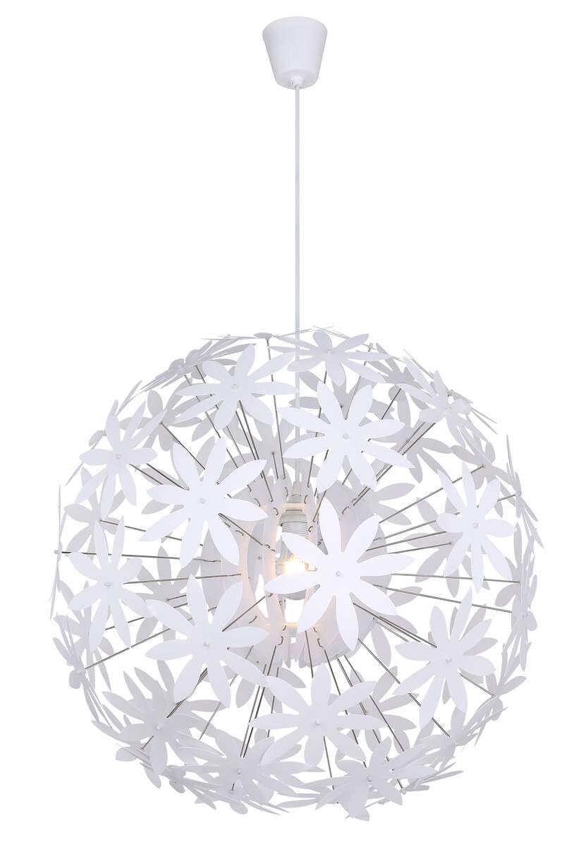 GLOBO Pendelleuchte 15024 weiß Kunststoff H/D: ca. 150x60 cm E27 1 Brennstellen