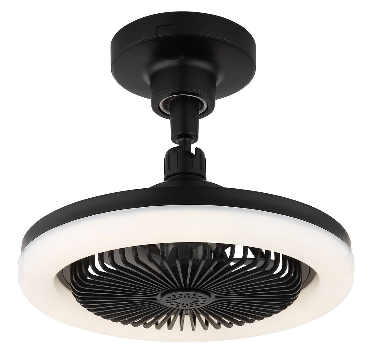 GLOBO Deckenventilator Opal mattschwarz H/D: ca. 21,7x25,8 cm max. 20 W