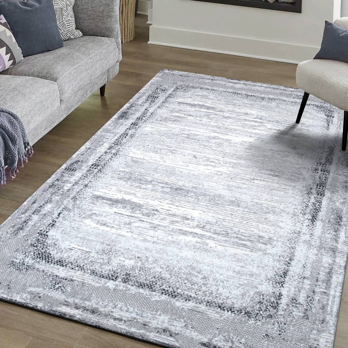 Sanat Teppich Harmony hellgrau B/L: ca. 80x150 cm