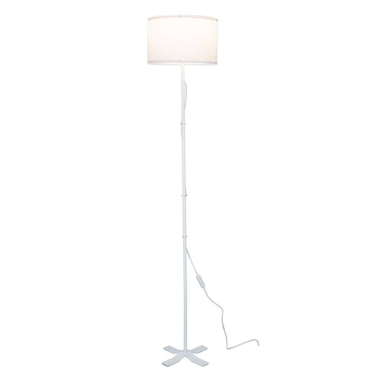 POCOline Stehlampe Zero weiß Metall Kunststoff H/D: ca. 143x28 cm E27 1 Brennstellen