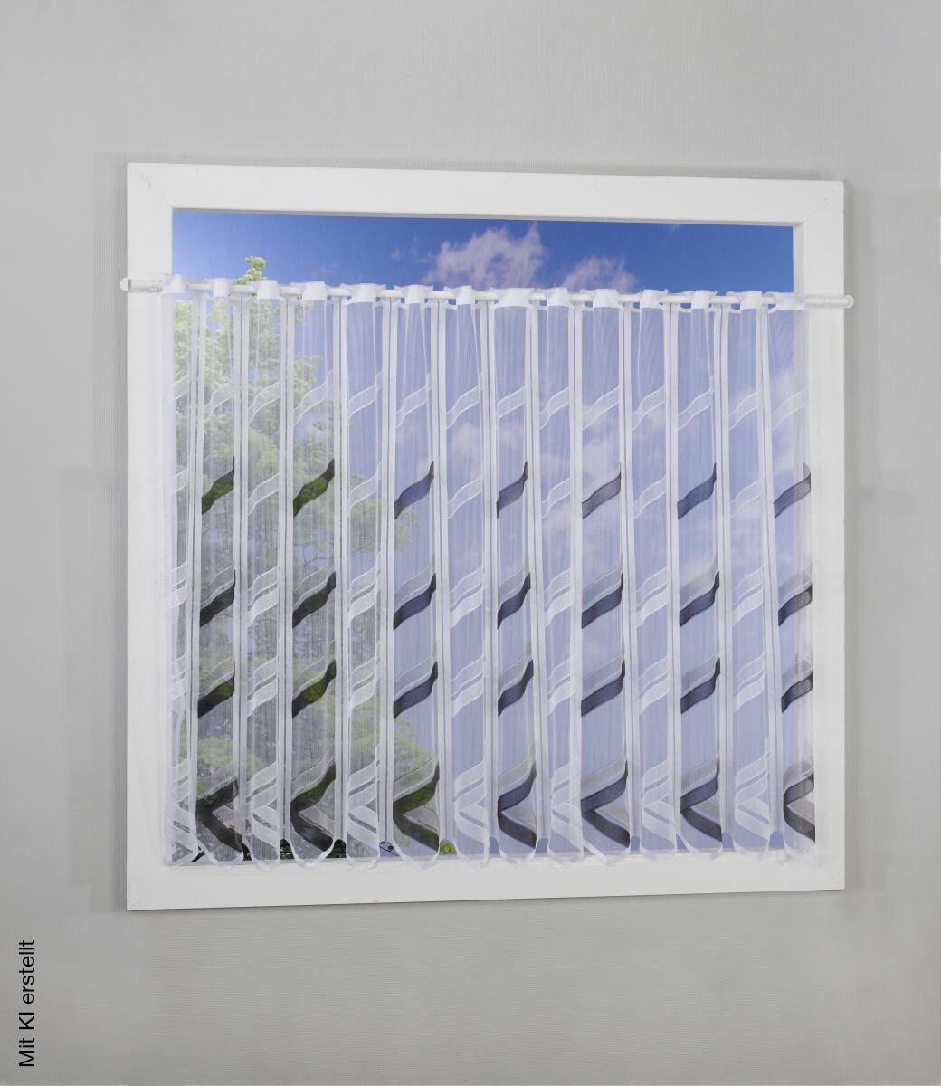 Scheibengardinen-Meterware weiß H: ca. 90 cm