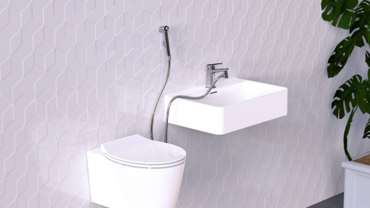 Eisl Waschbeckenbrause-Set Chrom B/H/L: ca. 3,3x18x150 cm