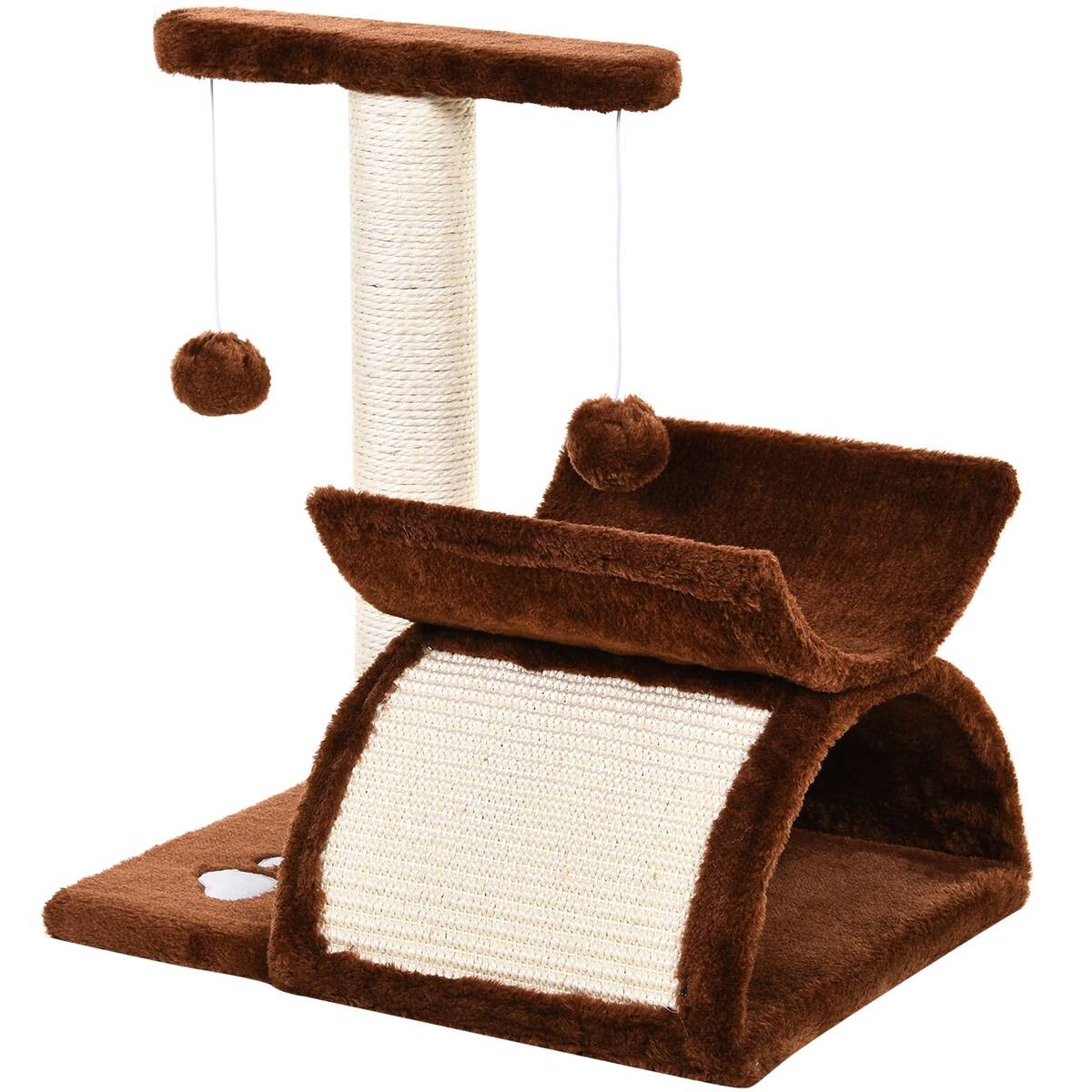 PawHut Katzenkratzbaum braun Spanplatte B/H/L: ca. 30x43x40 cm