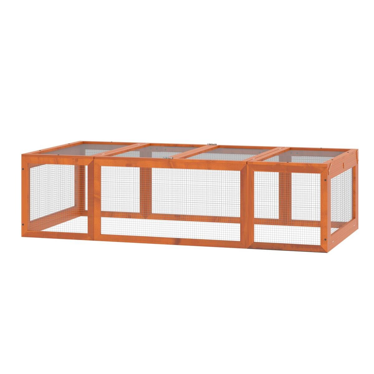 PawHut Stall orange Holz B/H/L: ca. 90x180x48 cm