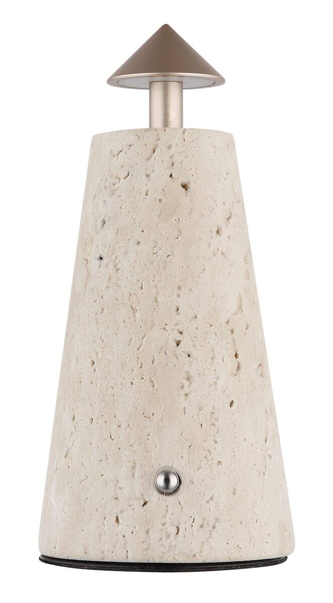 GLOBO LED-Tischleuchte Cappuccino grau schwarz Stein Metall Kunststoff H/D: ca. 19x9 cm 1 Brennstellen