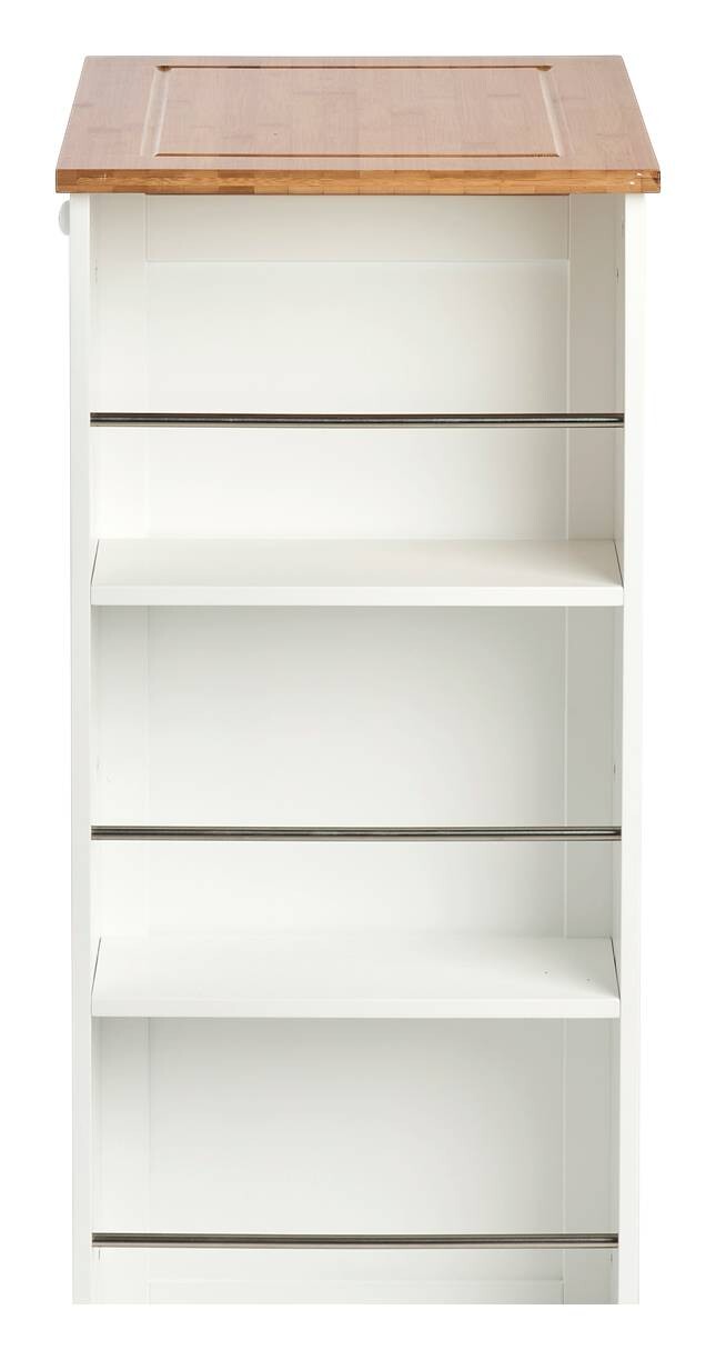 Zeller Küchenrollwagen weiß MDF B/H/L: ca. 50x86,5x37 cm