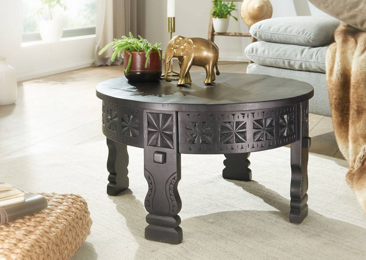 Wohnling Couchtisch schwarz B/H/T: ca. 60x36x60 cm
