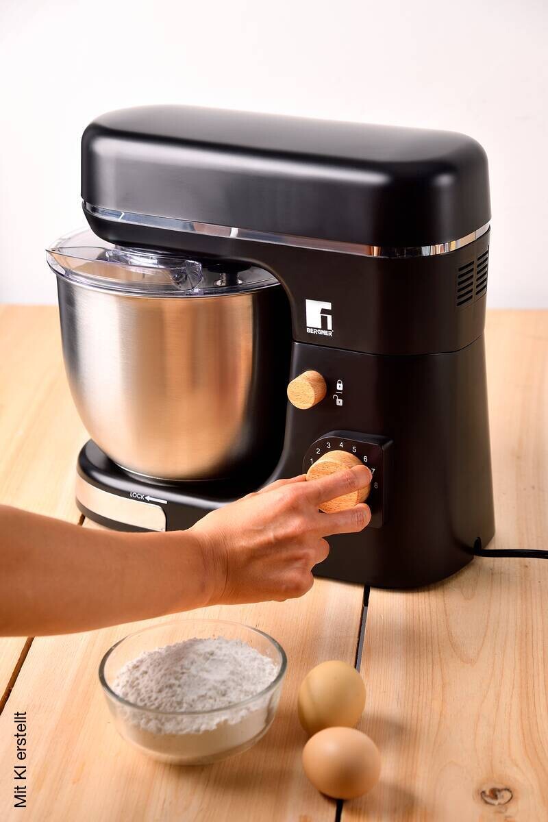 BERGNER Standmixer silber schwarz Edelstahl B/H/L: ca. 23x33,7x38 cm