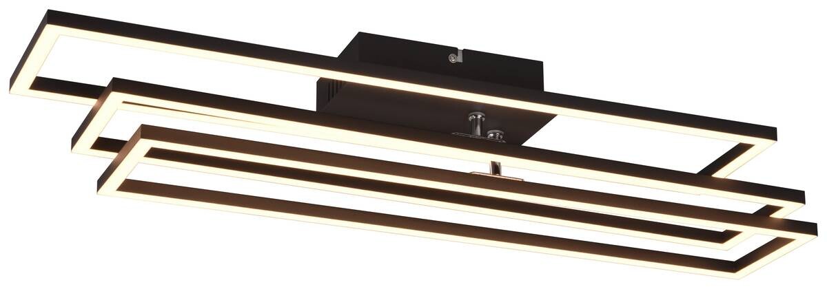 Reality LED-Deckenleuchte R64423132 Corso schwarz Metall B/H/T: ca. 66x10x60 cm 1 Brennstellen