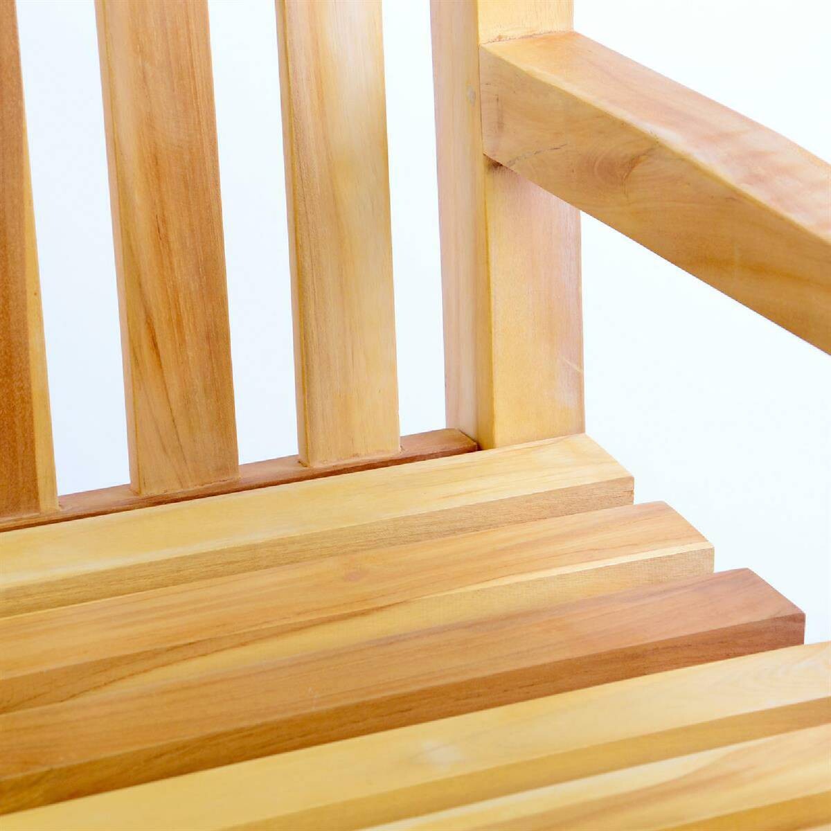 VCM Gartenbank natur Holz B/H/T/L: ca. 62x90x50x120 cm