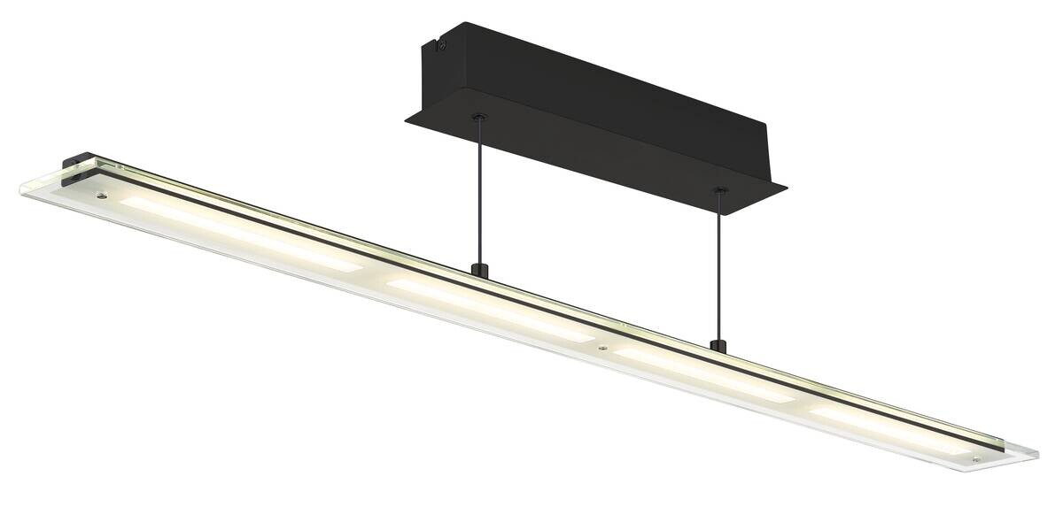 GLOBO LED-Pendelleuchte Novak schwarz Metall Glas B/L/D: ca. 9x115x150 cm