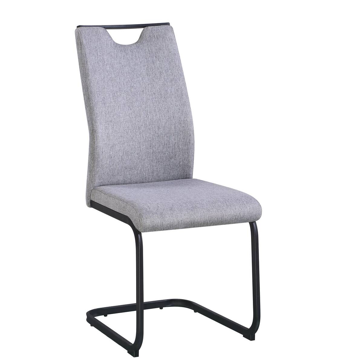 Schwingstuhl Dina grau schwarz Microfaser Metall