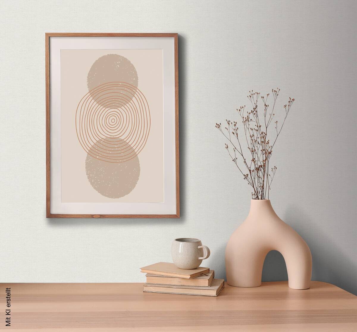 Vliestapete Uni beige B/L: ca. 53x1005 cm