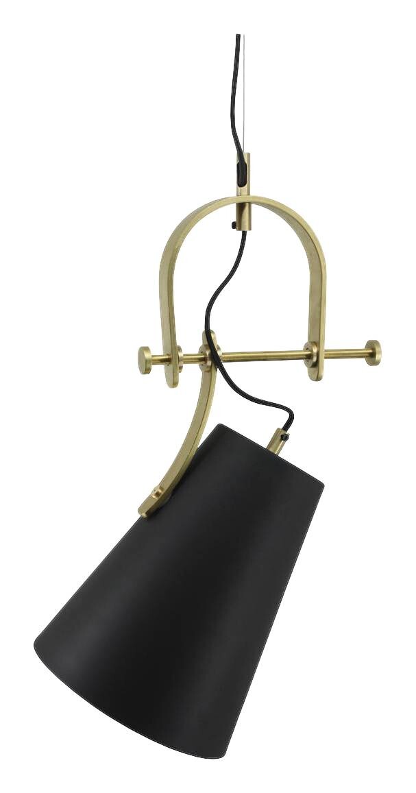 Kayoom Pendelleuchte Calone 287 braun Eisen Kupfer B/H/L: ca. 21x54x20 cm E27 1 Brennstellen