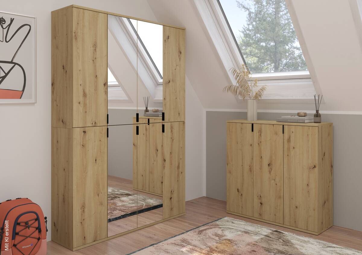 Kommode PROJEKT Eiche Artisan Nachbildung B/H/T: ca. 30x99x34 cm