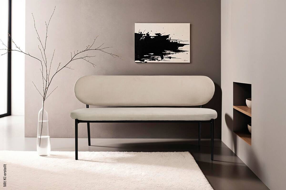Bank JERSEY taupe B/H/T: ca. 160x82x62 cm