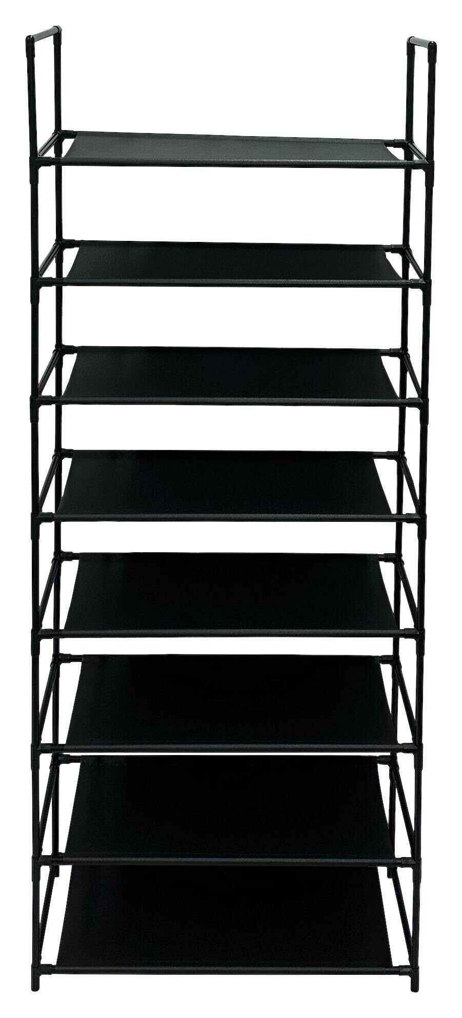 Schuhregal schwarz Metall B/H/L: ca. 60x104x28 cm